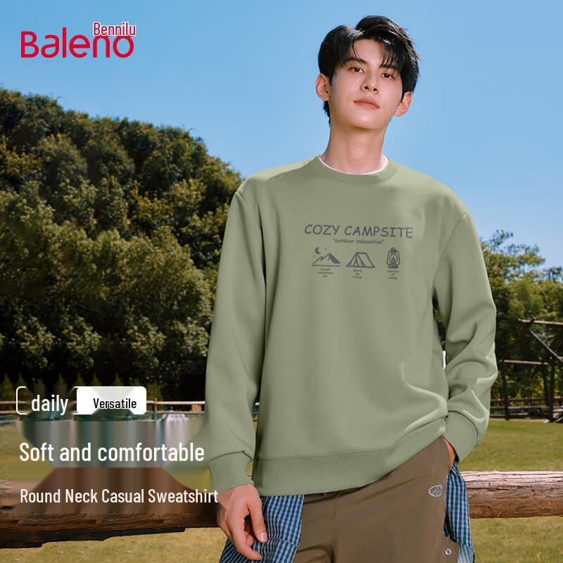 

Baleno Men s 2025 Autumn Loose Fit Knit Crewneck Sweatshirt XL