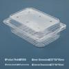 Transparent Disposable Fruit Box with Lid – Food-Grade Plastic, Rectangular, Sturdy for Takeaway, Ideal for Strawberries or Cut Fruit