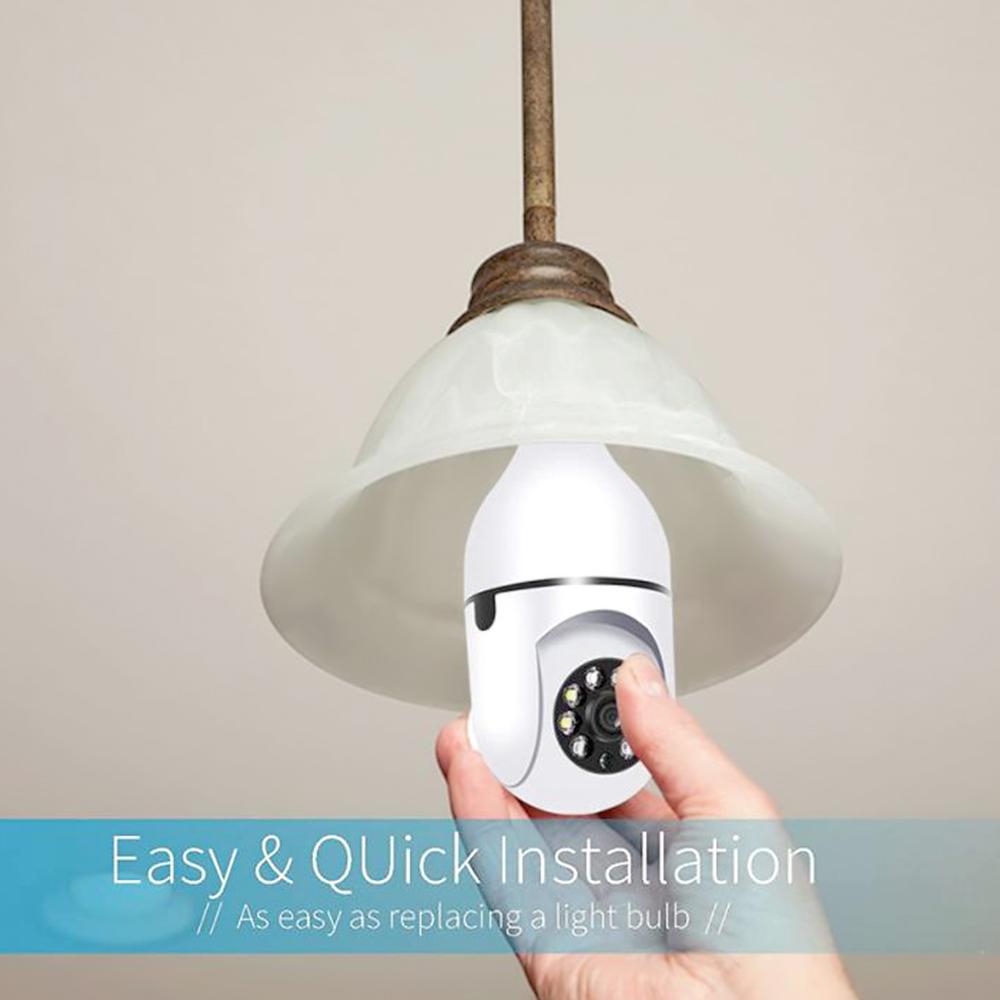 WiFi 360 panoramatická žárovková kamera 1080p bezpečnostní kamera s 2,4 GHz WiFi 360° panoramatické sledování