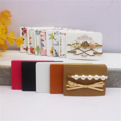 50pcs Multi Color and Multi Pattern 5x7cm Classic Hair Clip Packaging Card