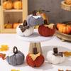 Thanksgiving Orange Pumpkin Knitted Hanging Ornaments for Indoor Decor