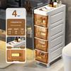 Waterproof Ultra-Narrow Storage Cabinet for Bathroom, Kitchen, and Refrigerator Gaps