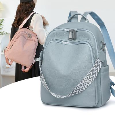 Sac à dos en cuir souple grande capacité pour femme Sac à bandoulière multifonction