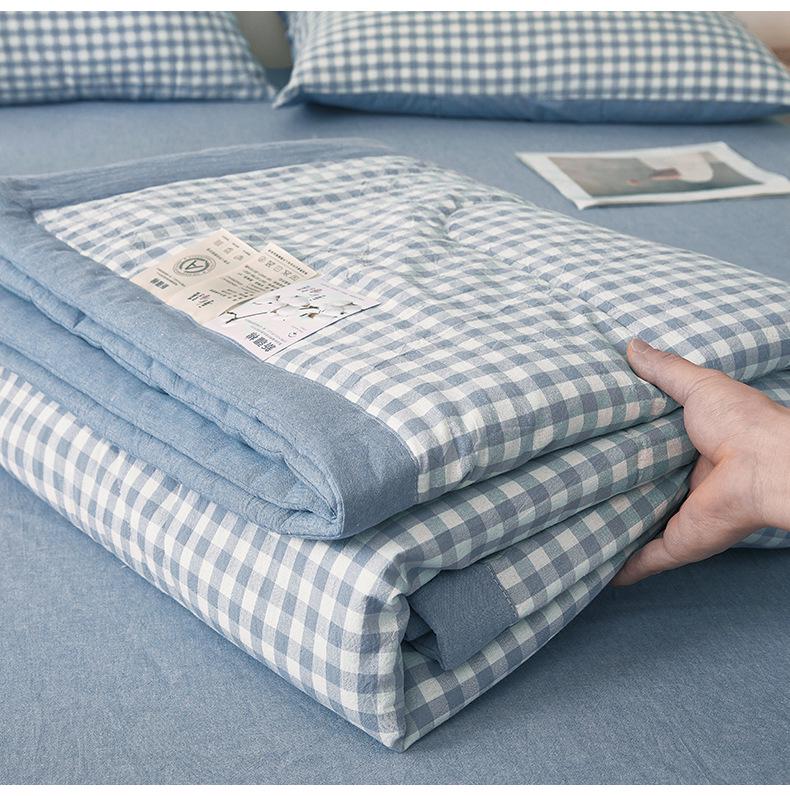 Inside and Out All-Cotton Quilt - 100% Pure Xinjiang Cotton Summer Air Conditioner Quilt for Single or Double Person