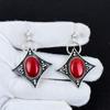 Orecchini Antichi in Pietra di Corallo Rosso Naturale Argento Sterling 925, Orecchini Pendenti Gioielli in Argento Boho, Regali Per Regali di Matrimonio Per Lei