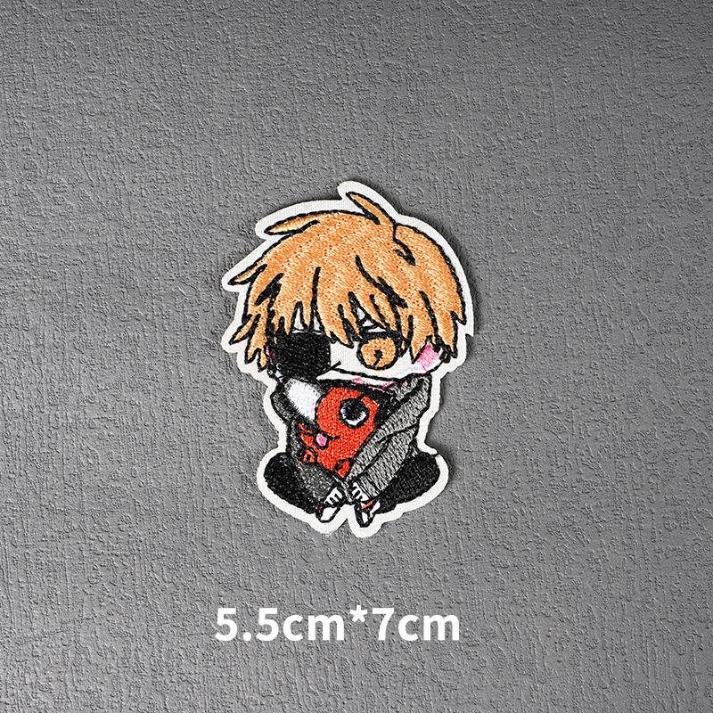 

Chainsaw Man Anime Character Embroidered Iron-on Patch for Clothes, Hats, and Backpacks