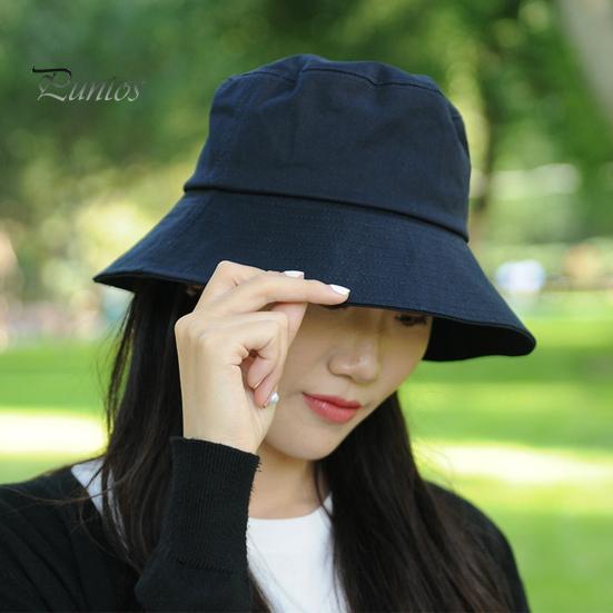 Spring Summer Fisherman Hat Flat Top Wide Brim Solid Color Basin Hat Breathable Versatile Travel Outdoor Sunshade Hat
