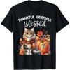 Thankful Grateful Blessed Maine Coon Cat Lovers Fall Autumn T-Shirt for Men Women Kids