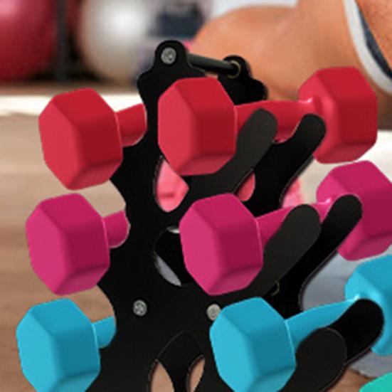 Yousheng 4-Tier Dumbbell Rack Heavy Duty Weight Stand with Handle Space Saving A-Frame Metal Home Gym Workout Dumbbell Holder