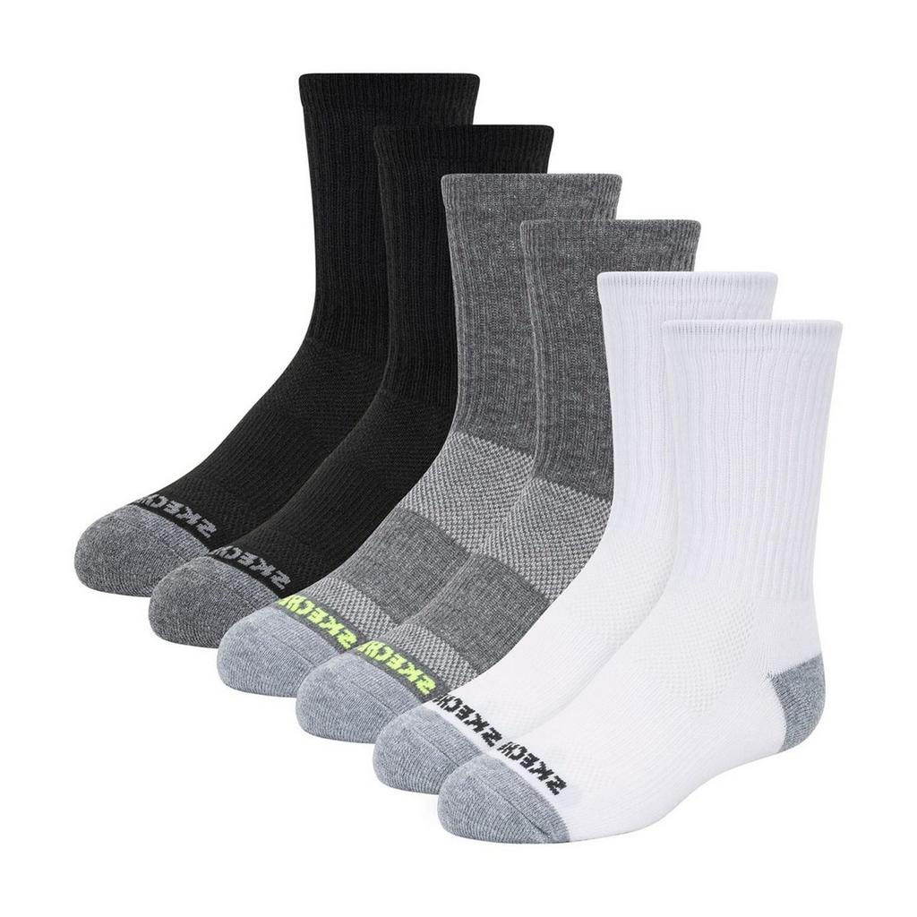 Skechers Childrens/Kids Crew Socks (Pack of 6)