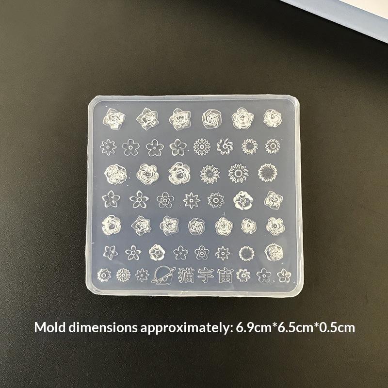 3D Nail Art Silicone Mold High Temperature Resistant Non-Toxic Tool for DIY Cute Nail Charms Women Manicure Beginners