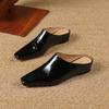 Fashion 2025 Summer Women Shoes Genuine Leather Square Toe Women Sandals Solid Modern Sandals for Women Chunky Heel Women's Mules Shoes