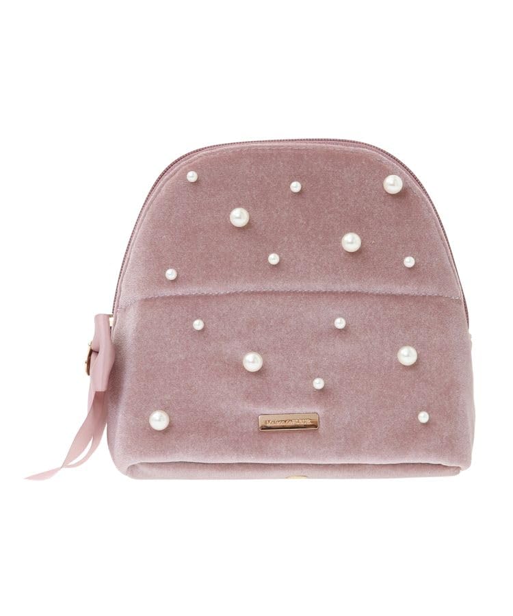 De Apparel Velvet Pearl Stand Pouch for Pink [Maison Fleur] Women,