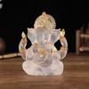 Statua Fatta a Mano in Resina del Signore Ganesha Statuetta Dio Elefante Ganpati per Altare di Casa Decorazione Indù Regalo di Prosperità
