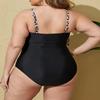 Costume da bagno intero da donna con stampa leopardata e volant, con controllo della pancia