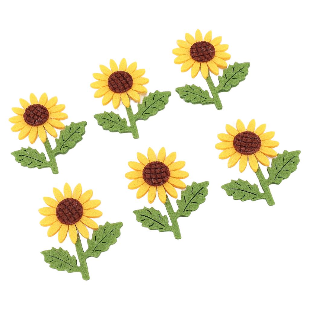 18Pcs Sunflower Felt Patch 3D Handmade Vibrant Colors Exquisite Flower Patches for Clothing Bags Hair Clips Brooches