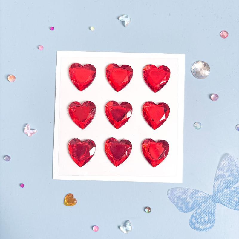 3D Heart Diamond Sticker Crystal Diy Handmade Material Desktop Decoration Phone Case Camera Kawaii Stickers Cup Laptop Decor