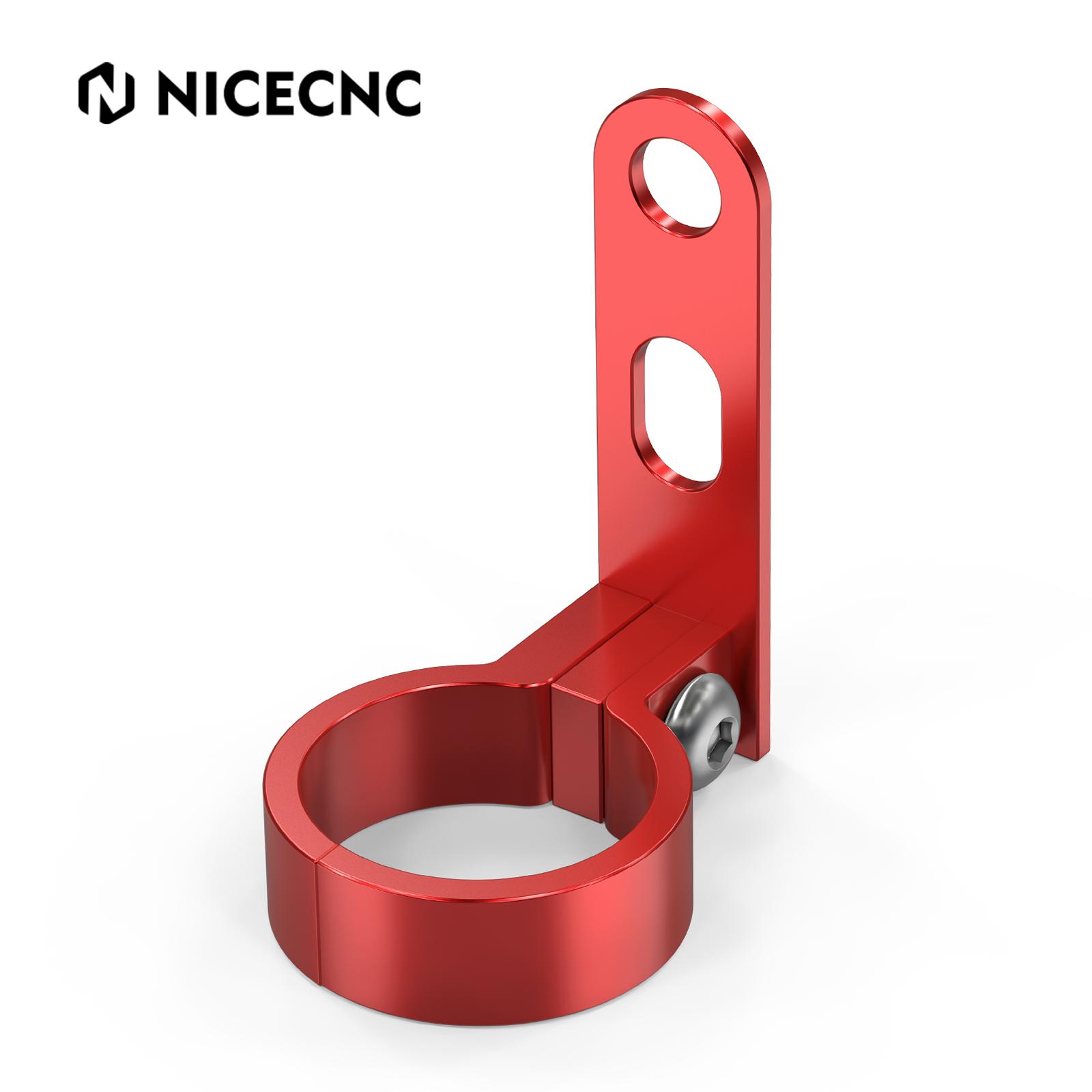 

NICECNC For Honda XR650L 1993-2025 2024 Motorcycle Billet Aluminum Front Brake Hose Line Clamp Guide Holder XR 650L Accessories красный