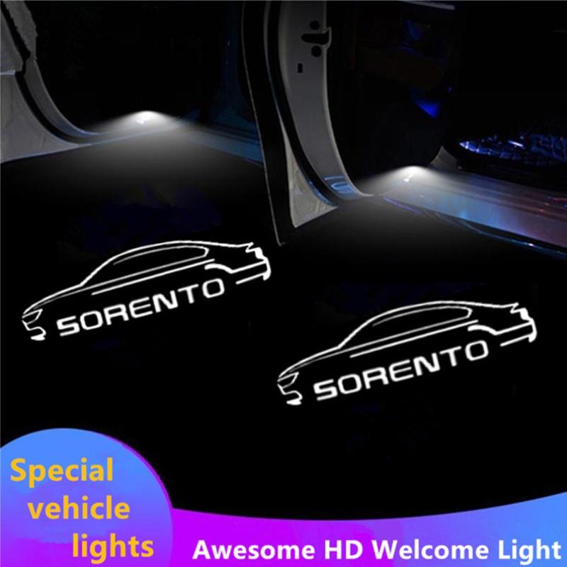 LED Car Door Badge Light Projector Shadow Welcome Lamp Accessories For KIA Sorento UM (3th Gen) Prime 2015 2016 2017 2018-2020