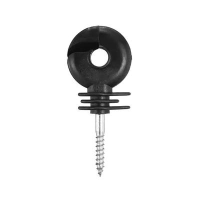 100Pcs Screw-In Wood Post Screw Great Insulation Angled Slot Fence Ring Insulator Rainproof Sunproof Electric Fencing Insulators