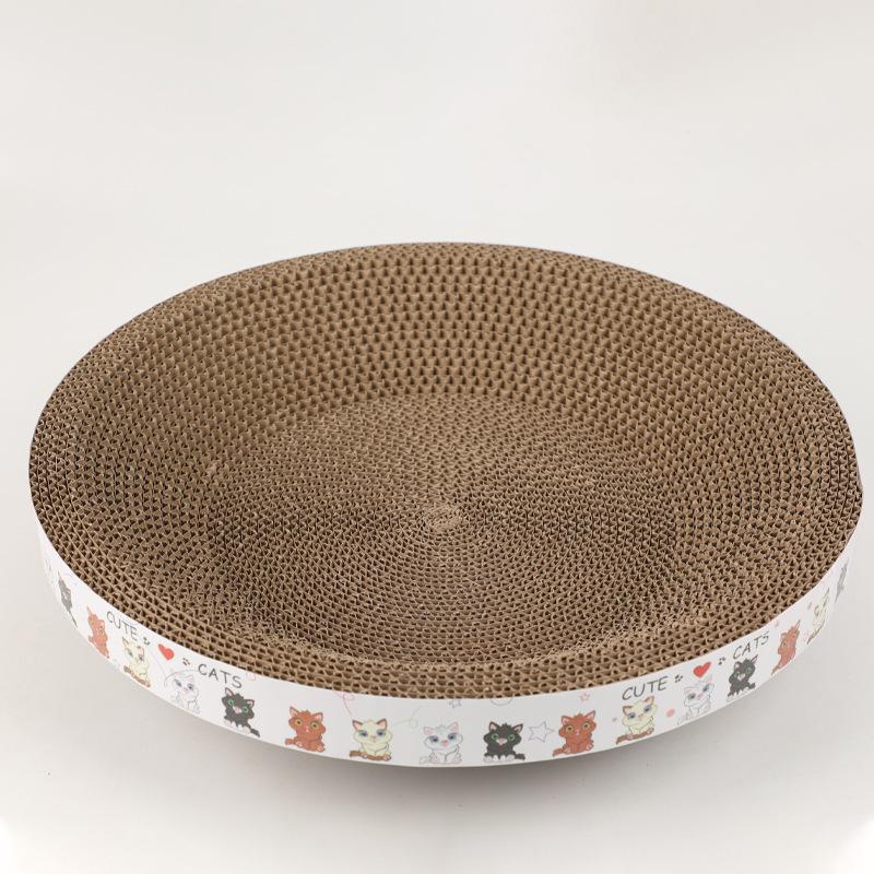 Round Scratching Post Scratch Resistant Cat Toys Cat Supplies Bowl Type Cat Paw Board Cat Nest