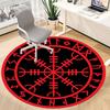 1pc Viking Compass Office Round Area Rug, Under Office Chairs Bedroom Living Room Home Decor, Room Deco, Available In Various Sizes