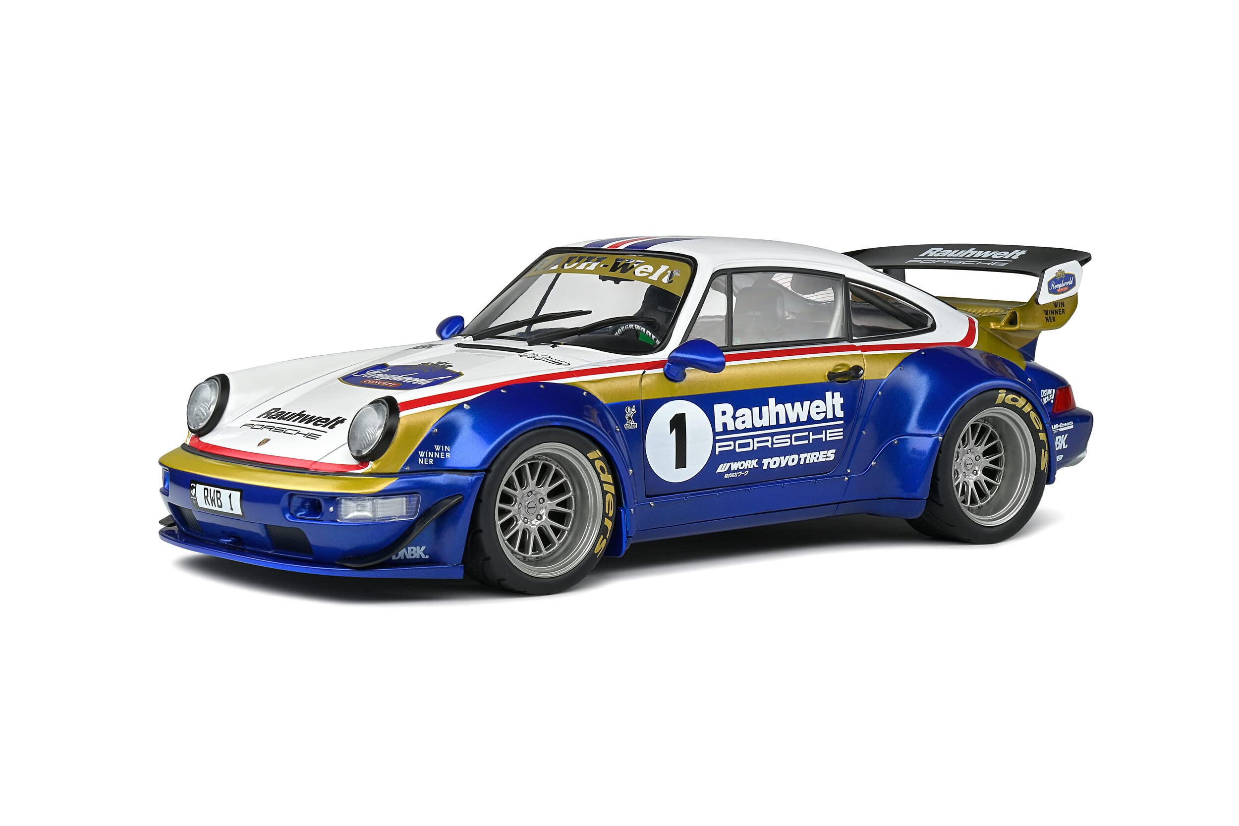 Solido Масштаб 1/18 Porsche 911 (964) RWB 2022 Цвет Rothmans Rauwerth SOLIDO Литая модель автомобиля S1807505 [Параллельный импорт]