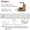 Summer White Women's High Heels Hollow Out Sandals Platform Buckle Wedges Front Open Toe Ladies Shoes Size 35-42