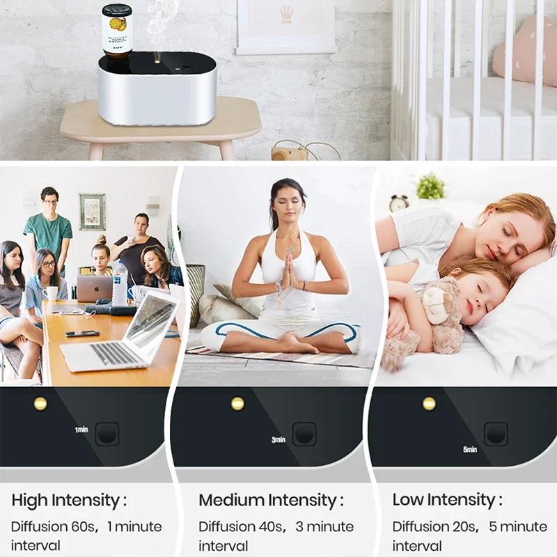 Waterless Aroma Diffuser Nebulizer Essential Oil Diffuser Mute Office Room Home Fragrance Air Freshener Electric Aromatic Oasis