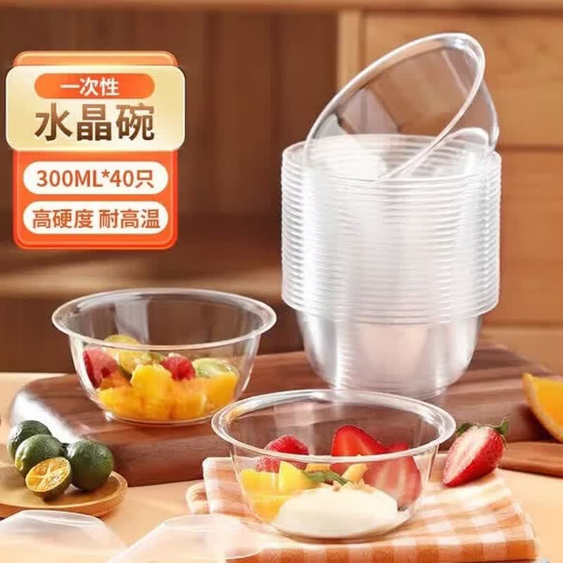 MARYYA Disposable Food-Grade Plastic Bowls