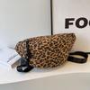 Leopard Print Large Capacity Canvas Crossbody Dumpling Bag - Casual Summer Shoulder Bag.