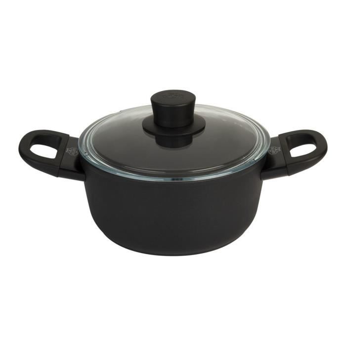 Casserole à Sauce - BALLARINI - 75002-921-0 - Rond - Noir - Aluminium 24 cm