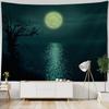 Water Moon Night Scene Pattern Tapestry Home Wall Decoration Tapestry Bedroom Living Room Tapestry