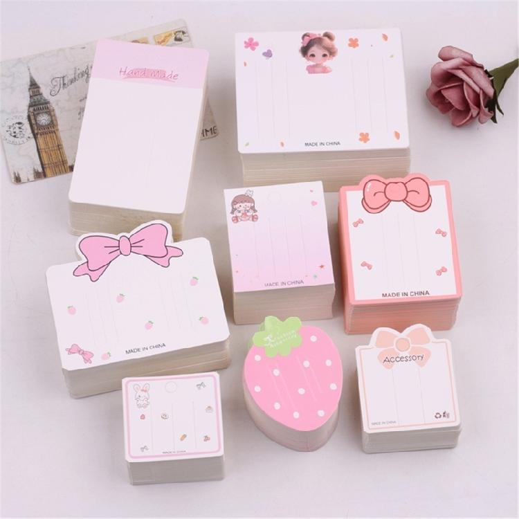 100Pcs Multipurpose Hairpin Display Cards Hairpins Holder Paper Cards for Hair Accessories Small Ornaments Organization