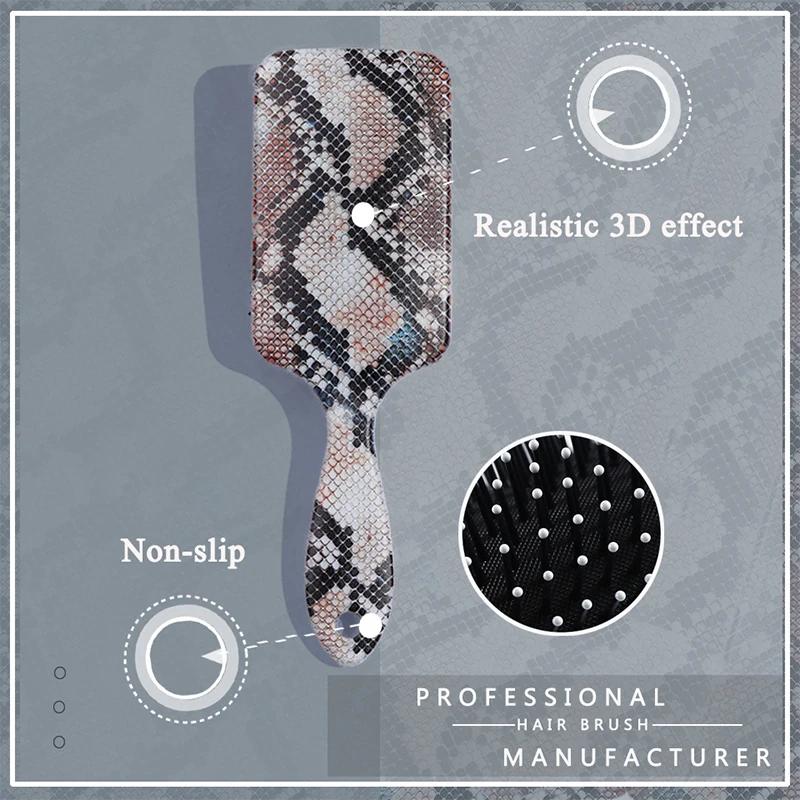 1 Pcs Home Leopard Air Cushion Combs Salon Women Scalp Massage Comb Handle Wide Teeth Hair Brush Anti-static