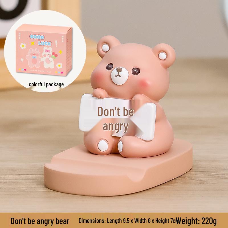 Resin Cartoon Phone Holder - Creative Small Ornament Figure