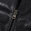 Odzież męska i nowa męska kurtka ze skóry PU z krótkim kołnierzem, młodzieżowa skórzana kurtka motocyklowa