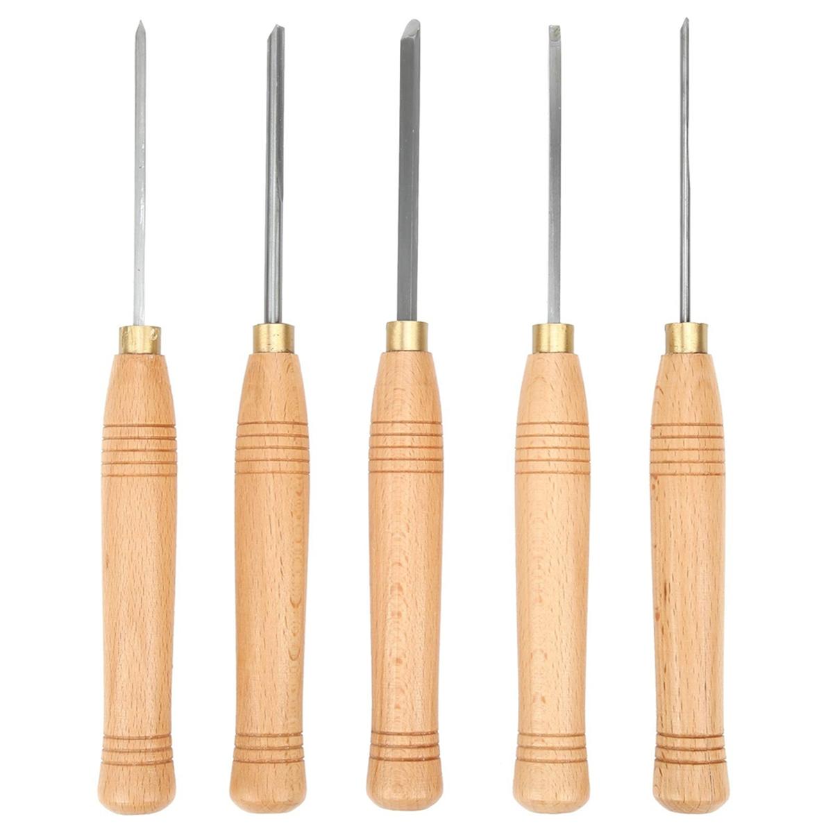 

2025+ Woodworking Tools Lathe Set,Wood Turning Tools,Lathe Chisel Set 5 Piece Set for Hardwood Handles High-Speed Steel China Mainland