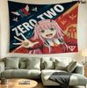 Franxx Wall Tapestry Aesthetic Wall Hanging Printed Fabric Blanket Decorative Tapestries For Bedroom Living Room Home Decor
