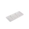 Elegant White Ceramic Multi-Compartment Sauce & Snack Dish