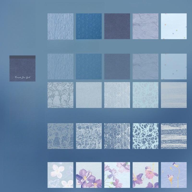 50 Sheets of Sumi Small Book Series Small Bean Book Decoration Base Collage Retro Handbook Handbook Collage Material Card Paper