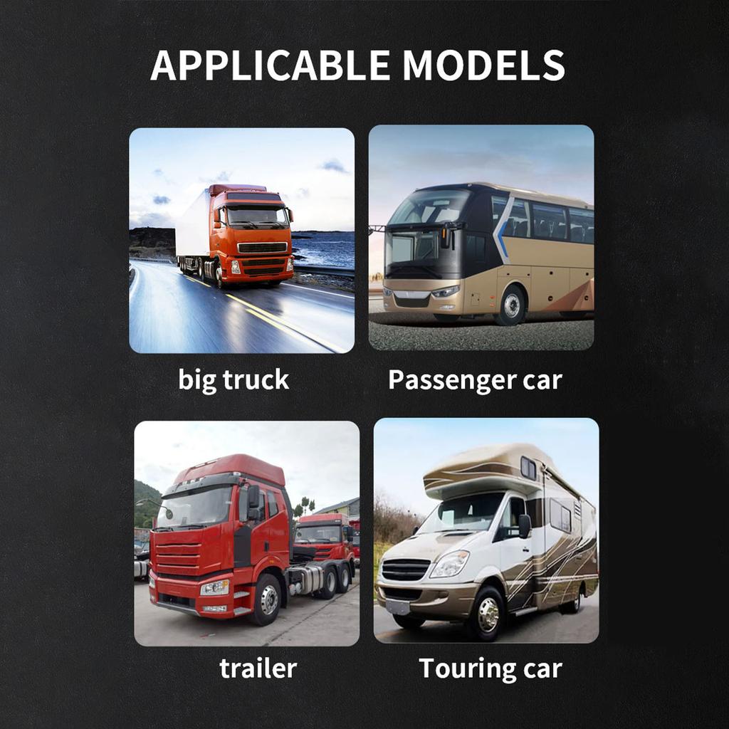 USB Tire Pressure Monitoring System Large Screen Display Stable Signal Wireless TPMS for Car RV Truck