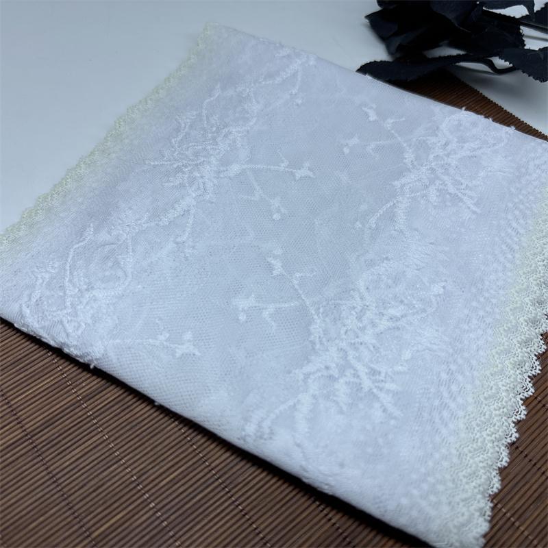 18cm wide White Spandex Lace, Floral Knitted Sewing Stretch Lace for Wedding, Lingerie, Bra, Underwear, Dress, Garment, Home Decor, Crafting