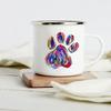 Lustiger Dackel-Druck Kreative Emaille-Tasse Kaffee-Weintassen Cartoon-Hunde Pfote Party-Getränk Bier Saft Milch Tassen Geschenke für Liebhaber Hund