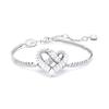 Matrix Heart Fashionable Versatile Exquisite Bracelet Women Bracelet Silver 5648299