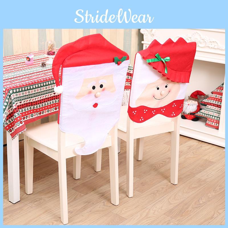 Festive Christmas Chair Covers For Holiday Table Decorations Soft Non-woven Fabric