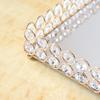 Decorative Makeup Vanity Trays Crystal Mirrored Trinket Ornate Perfume Plate for Dresser - 3