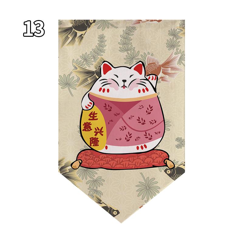 Kitchen Decor Horizontal Curtain Lucky Cat Partition Restaurant Shop Door Head Curtain Pennant Bedroom Hanging Half Curtain