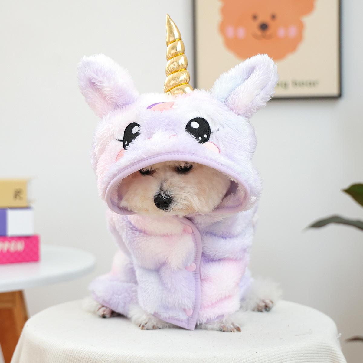

Pet Supplies Clothing Pet Puppy Bath Towel Pet Dog Clothes Cute Colored Pony Bathrobes Pet Nightgowns L