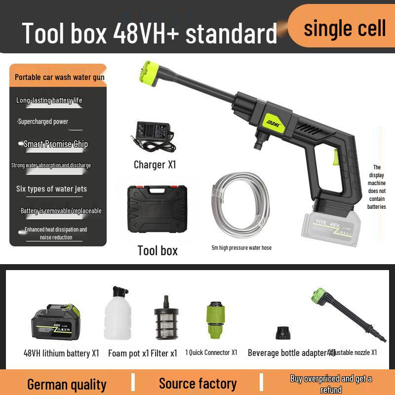High-Power Wireless Electric Car Wash Gun with Lithium Battery